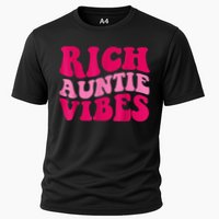Rich Auntie Vibes Funny Aunt Saying Groovy Apparel Performance Shirt