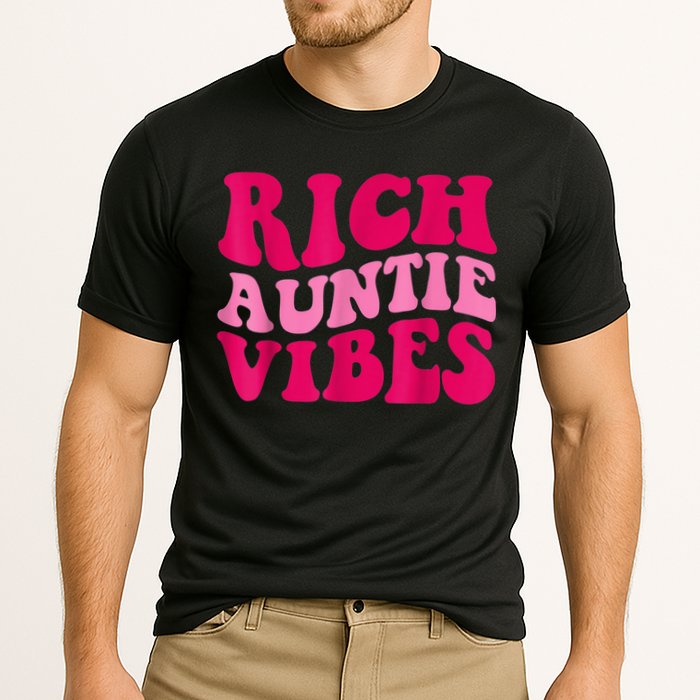 Rich Auntie Vibes Funny Aunt Saying Groovy Apparel Performance Shirt