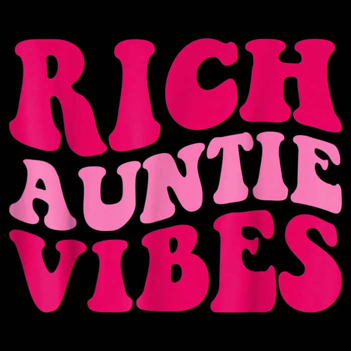 Rich Auntie Vibes Funny Aunt Saying Groovy Apparel Sustainable Bucket Hat