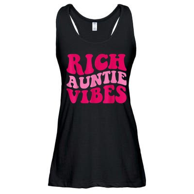 Rich Auntie Vibes Funny Aunt Saying Groovy Apparel Ladies Essential Flowy Tank