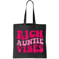 Rich Auntie Vibes Funny Aunt Saying Groovy Apparel Bag