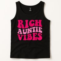 Rich Auntie Vibes Funny Aunt Saying Groovy Apparel Tank Top