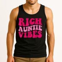 Rich Auntie Vibes Funny Aunt Saying Groovy Apparel Tank Top