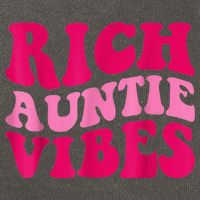 Rich Auntie Vibes Funny Aunt Saying Groovy Apparel Cotton Canvas Backpack