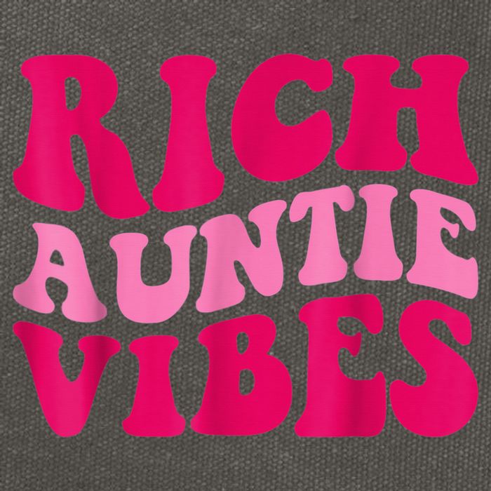 Rich Auntie Vibes Funny Aunt Saying Groovy Apparel Cotton Canvas Backpack