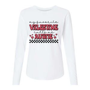 Retro Auntie Valentine's Day Womens Cotton Relaxed Long Sleeve T-Shirt