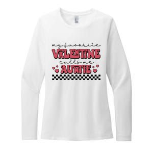 Retro Auntie Valentine's Day Womens CVC Long Sleeve Shirt