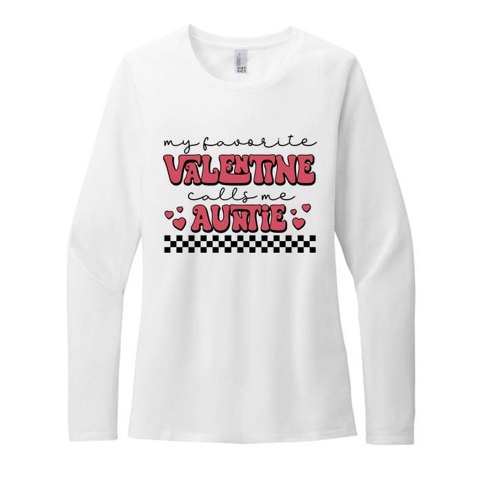 Retro Auntie Valentine's Day Womens CVC Long Sleeve Shirt