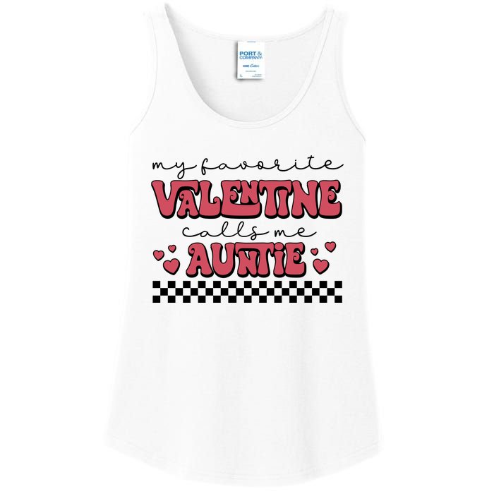 Retro Auntie Valentine's Day Ladies Essential Tank