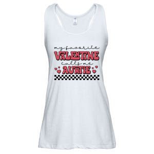 Retro Auntie Valentine's Day Ladies Essential Flowy Tank