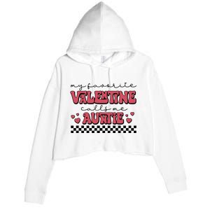 Retro Auntie Valentine's Day Crop Fleece Hoodie