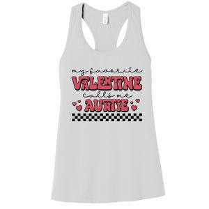 Retro Auntie Valentine's Day Women's Racerback Tank