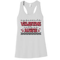 Retro Auntie Valentine's Day Women's Racerback Tank