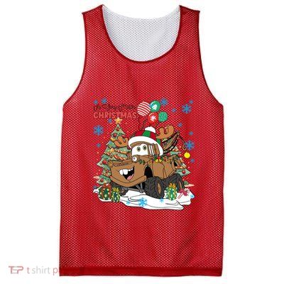Retro A Very Mater Christmas Light Cars Land Tow Mater Christmas S Mesh Reversible Basketball Jersey Tank