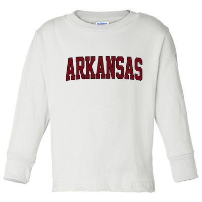 Retro Arkansas Vintage Arkansas Lovers Classic Toddler Long Sleeve Shirt
