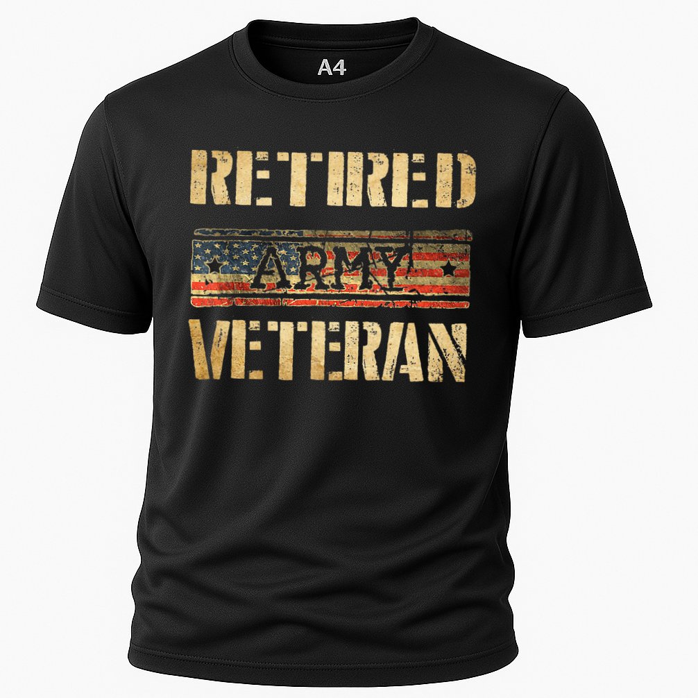 Retired army veteran Cooling Performance Crew T-Shirt