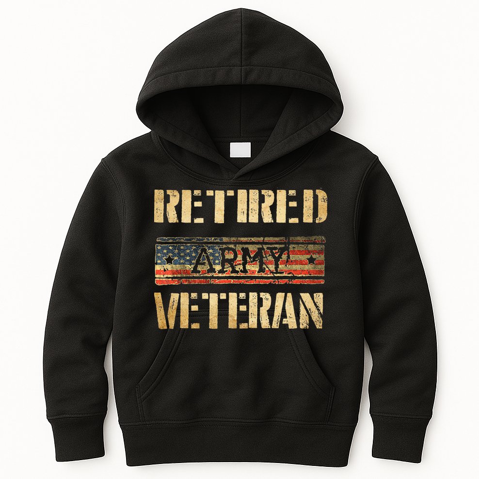 Retired army veteran Kids Hoodie
