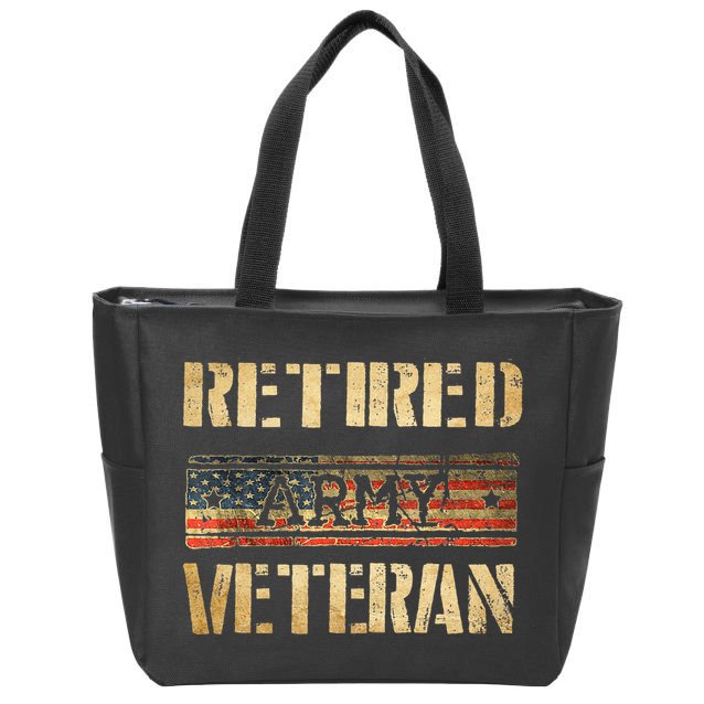 Retired army veteran Zip Tote Bag