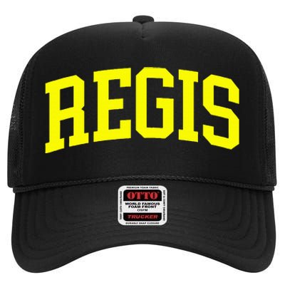 Regis Arch Vintage Retro College Athletic Sports High Crown Mesh Back Trucker Hat