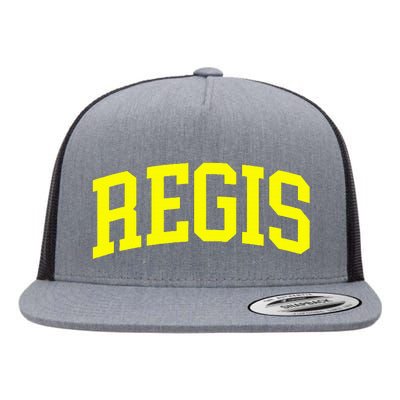 Regis Arch Vintage Retro College Athletic Sports Flat Bill Trucker Hat