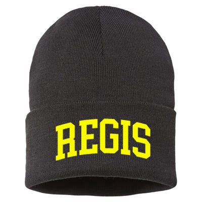 Regis Arch Vintage Retro College Athletic Sports Sustainable Knit Beanie