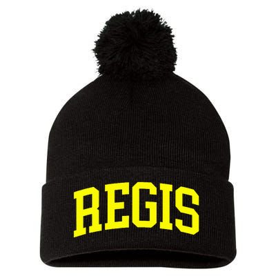 Regis Arch Vintage Retro College Athletic Sports Pom Pom 12in Knit Beanie