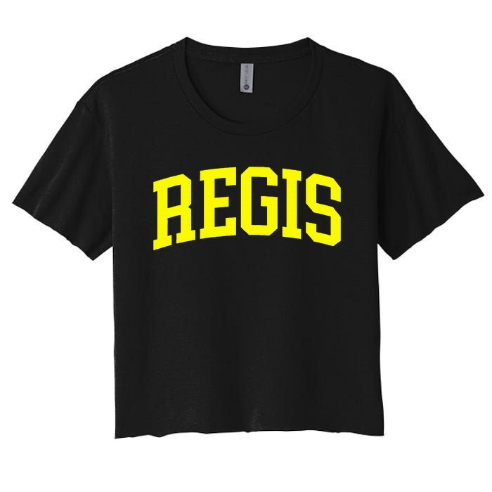 Regis Arch Vintage Retro College Athletic Sports Women's Crop Top Tee