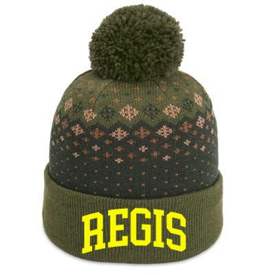 Regis Arch Vintage Retro College Athletic Sports The Baniff Cuffed Pom Beanie