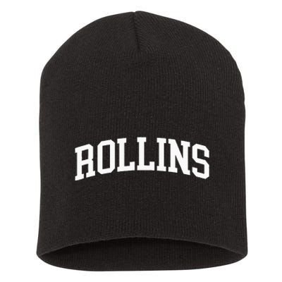 Rollins Arch Vintage Retro College Athletic Sports Short Acrylic Beanie