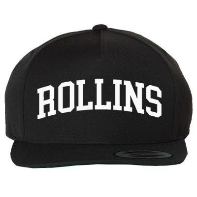 Rollins Arch Vintage Retro College Athletic Sports Wool Snapback Cap