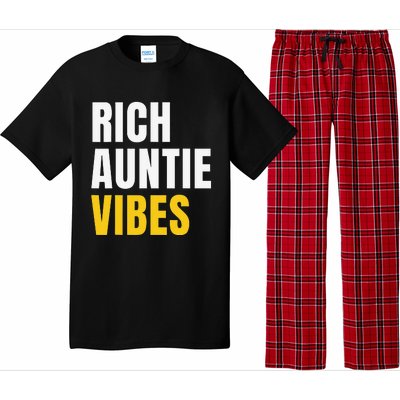 Rich Auntie Vibes Aunt Best Aunty Mothers Day Birthday Pajama Set