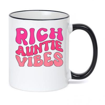 Rich Auntie Vibes Aunt Best Aunty  Mother's Day Cute 11oz Black Color Changing Mug