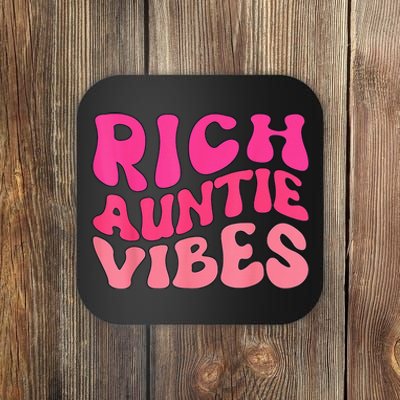 Rich Auntie Vibes Aunt Best Aunty  Mother's Day Cute Coaster