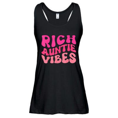 Rich Auntie Vibes Aunt Best Aunty  Mother's Day Cute Ladies Essential Flowy Tank