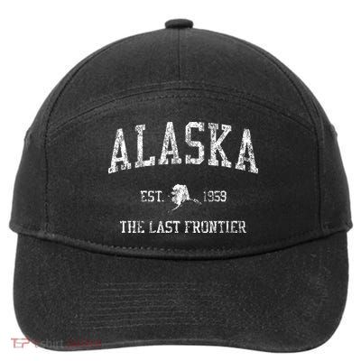Retro Alaska Vintage Sports 7-Panel Snapback Hat