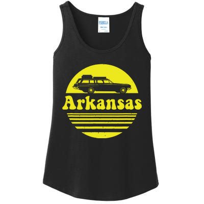 Retro Arkansas Vintage Vacation Ladies Essential Tank