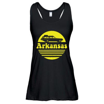 Retro Arkansas Vintage Vacation Ladies Essential Flowy Tank