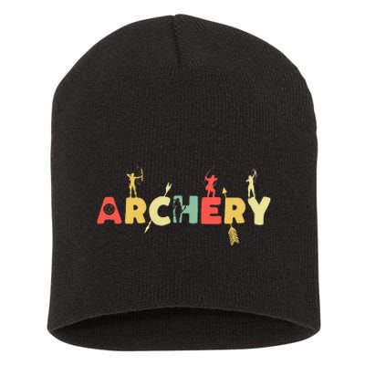 Retro Archery Vintage Archer Competition Short Acrylic Beanie