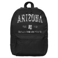 Retro Arizona Vintage Sports Design 16 in Basic Backpack