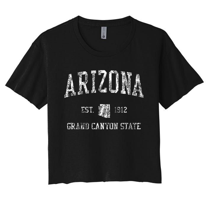 Retro Arizona Vintage Sports Design Women's Crop Top Tee