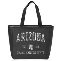 Retro Arizona Vintage Sports Design Zip Tote Bag