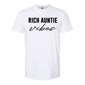 Rich Auntie Vibes Cool Best Aunty Humor Birthday Gift Softstyle CVC T-Shirt