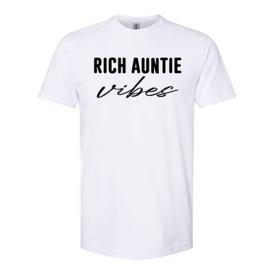 Rich Auntie Vibes Cool Best Aunty Humor Birthday Gift Softstyle CVC T-Shirt