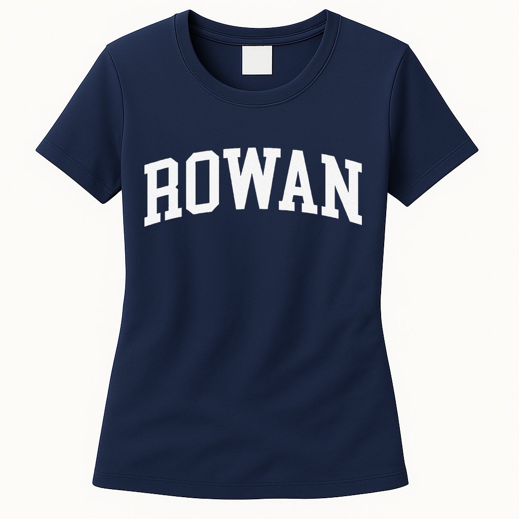 Rowan Arch Vintage Retro College Athletic Sports Womens T-Shirt
