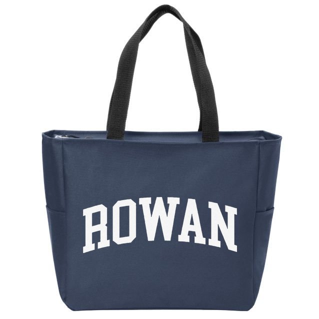 Rowan Arch Vintage Retro College Athletic Sports Zip Tote Bag