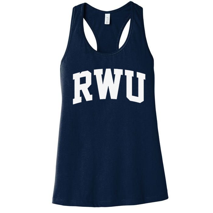 Rwu Arch Vintage Retro College Athletic Sports Women's Racerback Tank