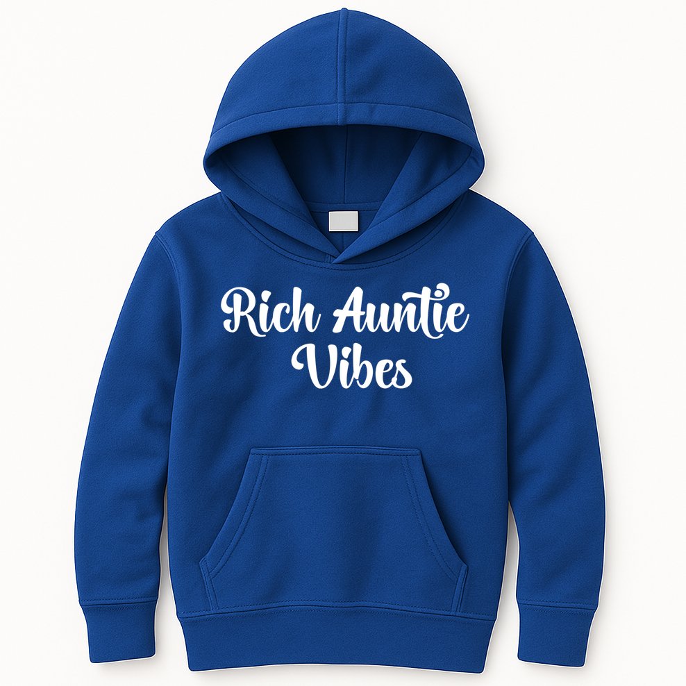 Rich Auntie Vibes Aunt Best Aunty Mothers Day Birthday Gift Kids Hoodie