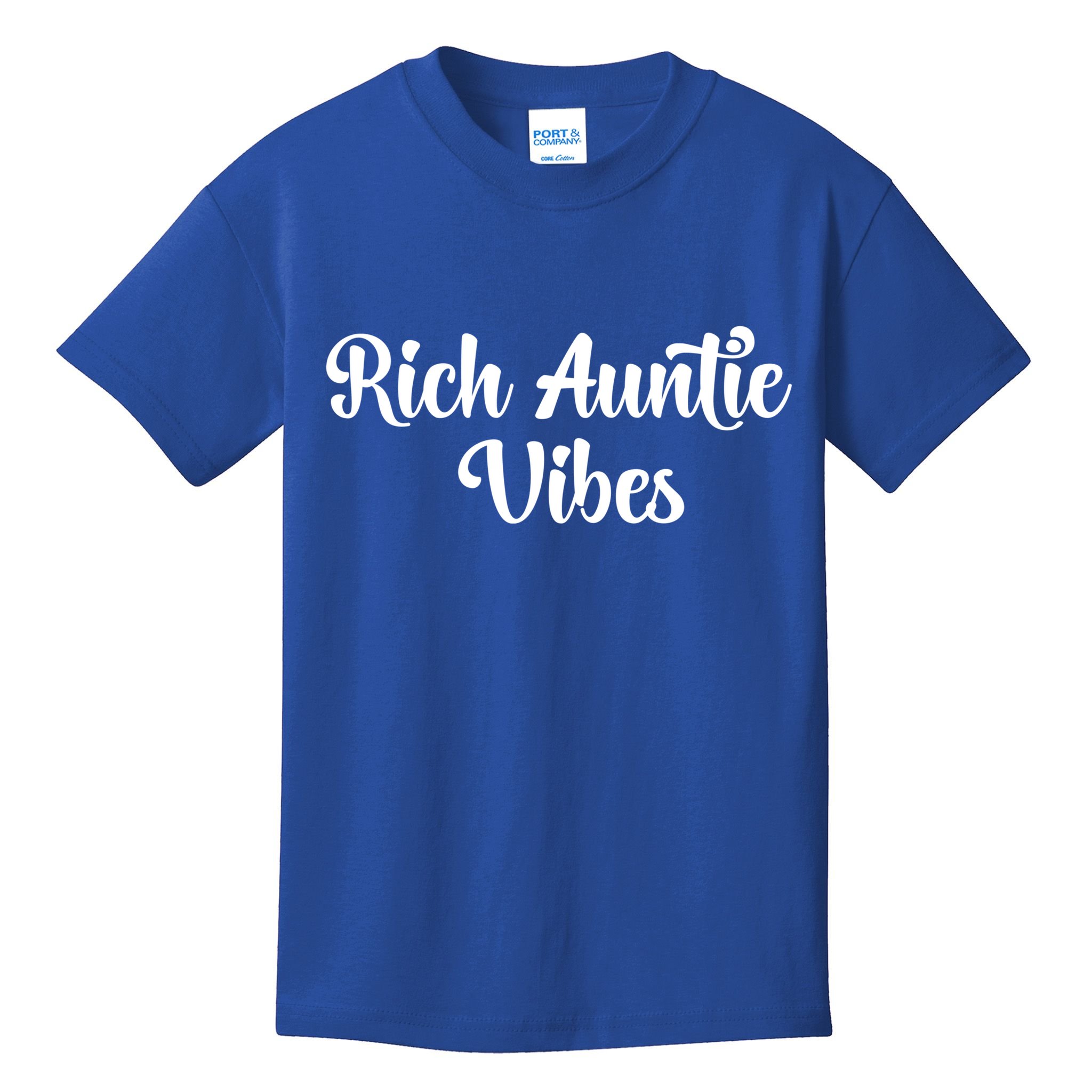 Rich Auntie Vibes Aunt Best Aunty Mothers Day Birthday Gift Kids T-Shirt