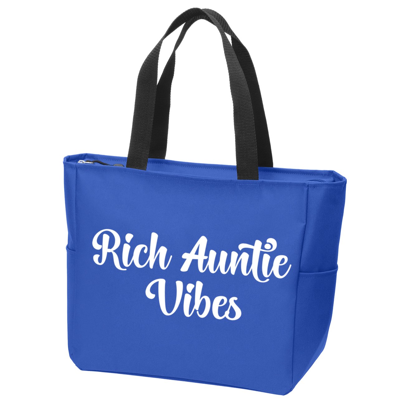 Rich Auntie Vibes Aunt Best Aunty Mothers Day Birthday Gift Zip Tote Bag