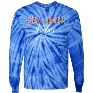 Rich Auntie Vibes Aunt Best Aunty Mothers Day Cute Gift Tie-Dye Long Sleeve Shirt